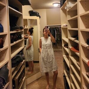 Striped Black & White Linen Mama Dress